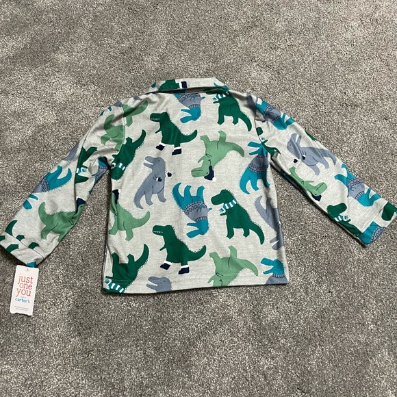 Carter’s Dinosaur Button Up Flannel Pajamas - Picture 5 of 7